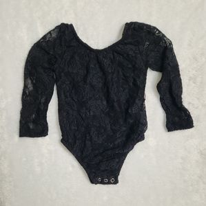 Black lace leotard